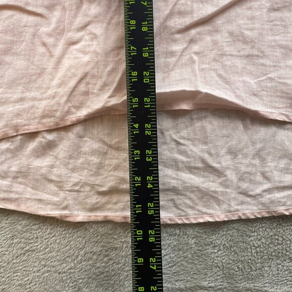 Carole Little Women's 100% Linen Blouse Size XL Short Sleeve Pullover Top Pink - Picture 3 of 8